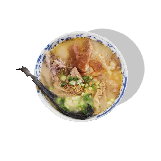 Top view of the Tonkotsu bowl