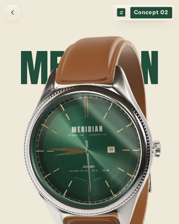 Meridian concept, first screen