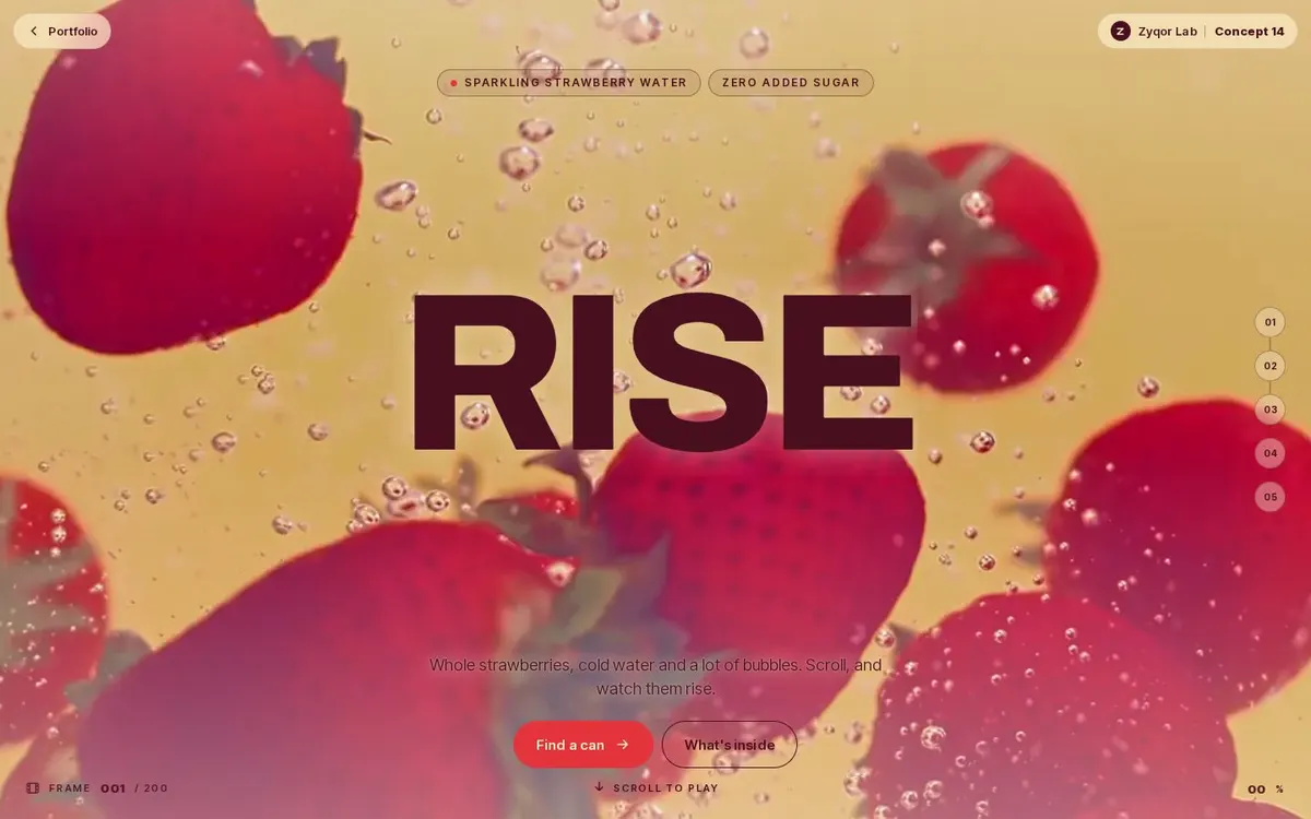 Rise No.3 concept, first screen