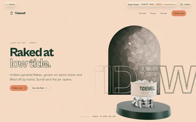 Tidewell Salt concept, a screenshot of its real-time 3D first screen